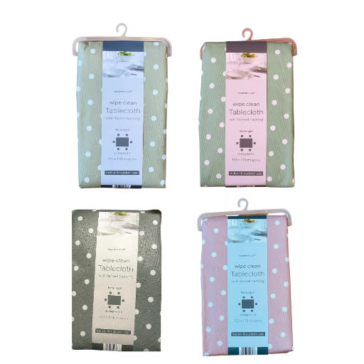 Polka Dots Wipe Clean Tablecloth