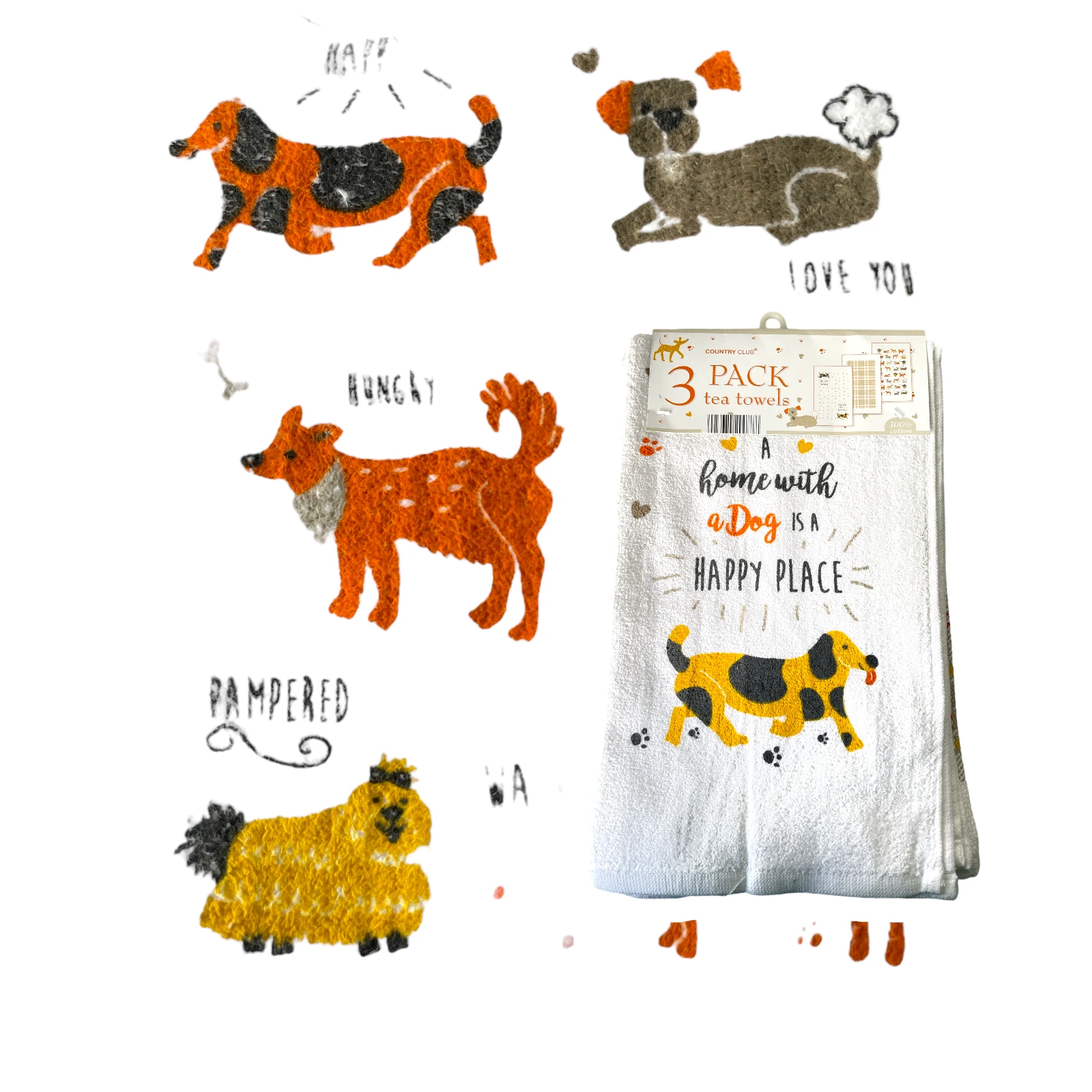 Country Club Kitchen Tea Towels 