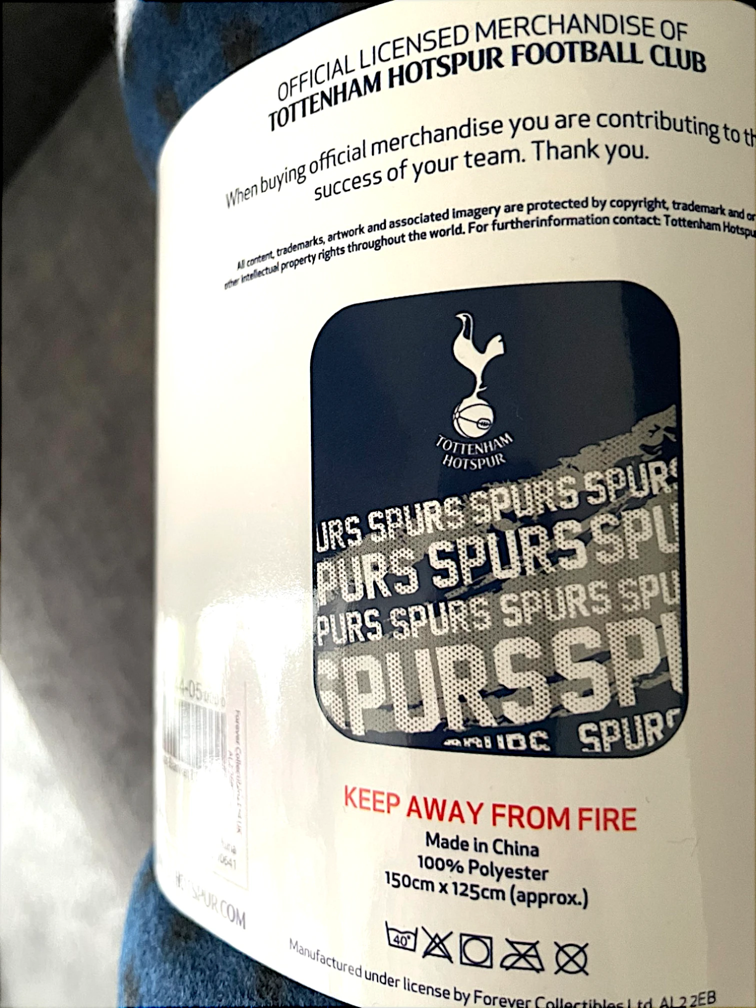 Tottenham Hotspur Football Club Fleece Throw Blanket For Sofa