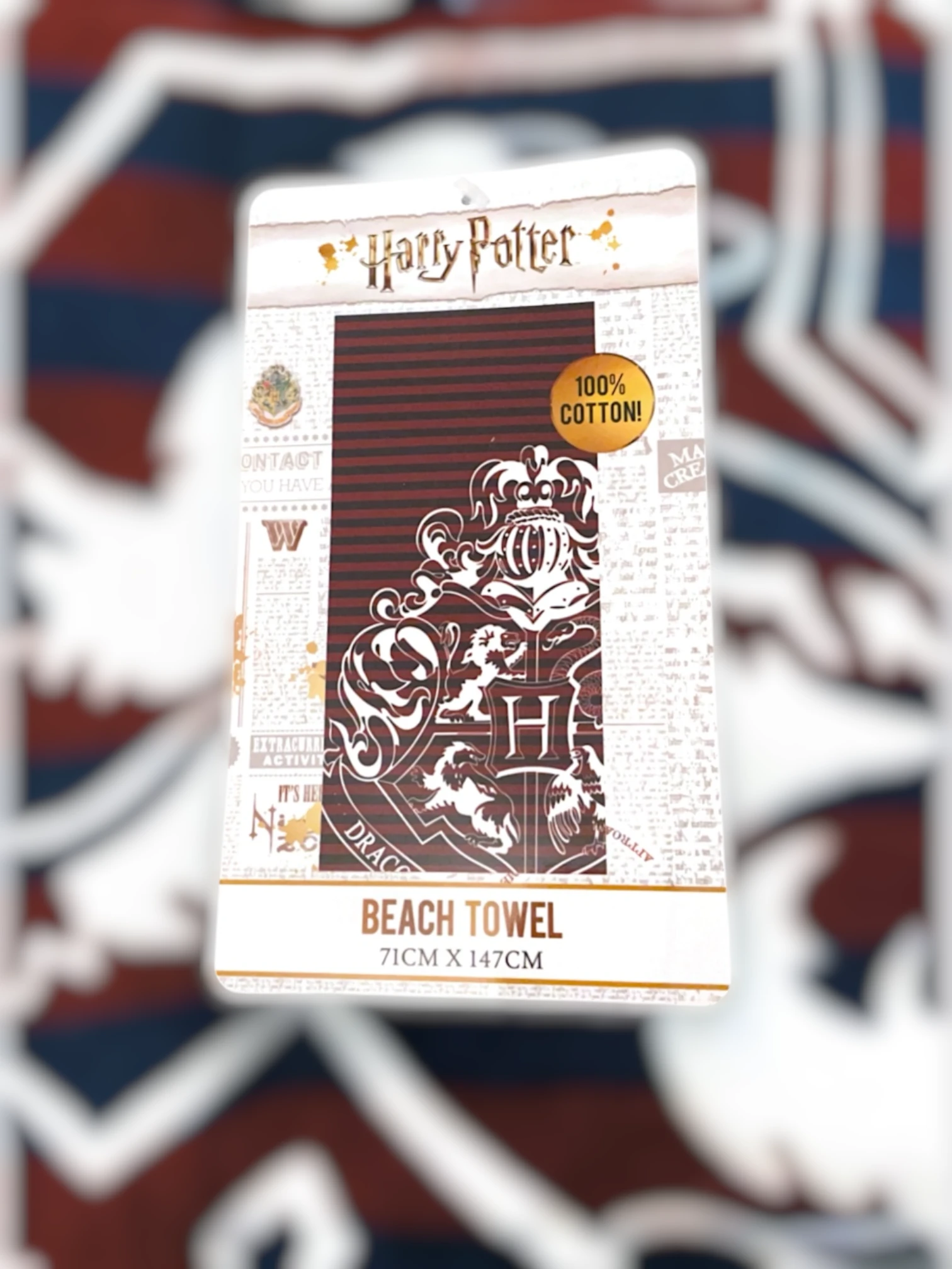 Harry Potter Striped Beach Towel