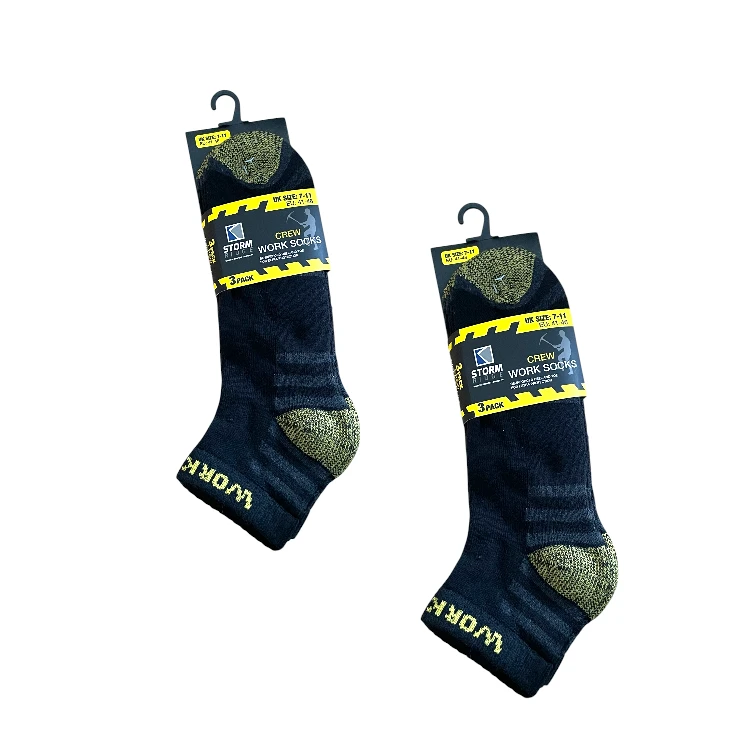 Storm Ridge Crew Work Socks Reinforced Heel & Toe 