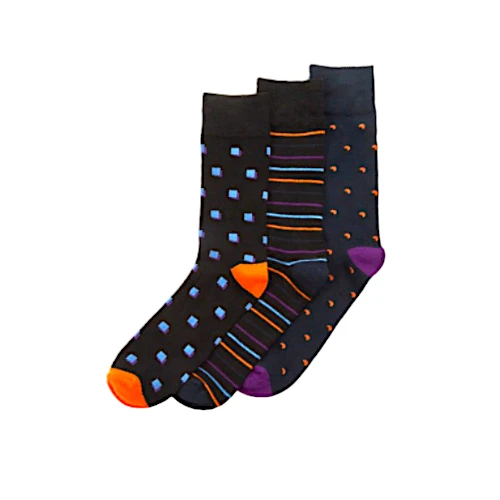 Men's Bamboo Spot Design Socks