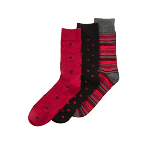  Men's Bamboo Spot Design Socks