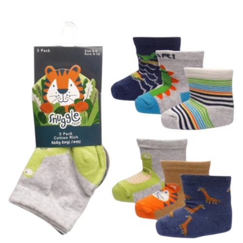 Snuggle Baby Monsters & Dino Design Boys Socks
