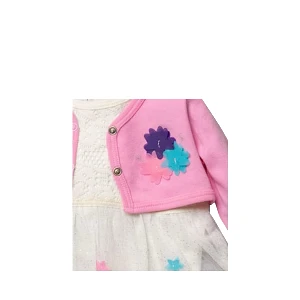Ex- Chain Store Baby Girl's Dress with Pink Cardigan