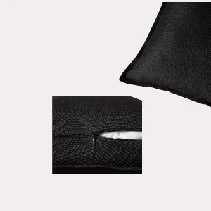  Black Linen Throw Cushion Covers 