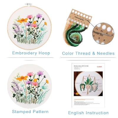 Traziewell Stamped Embroidery Stitch Kits for Adults