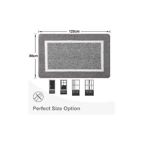 Dexi Grey Rectangular Indoor Mat