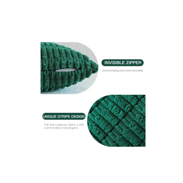 Corduroy Soft Striped Decorative Throw Cushion Covers  