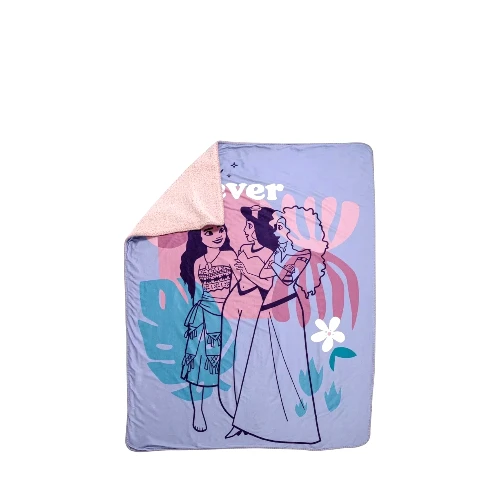 Disney Store Princess Moana, Jasmine, Merida Throw Blanket For Sofa 