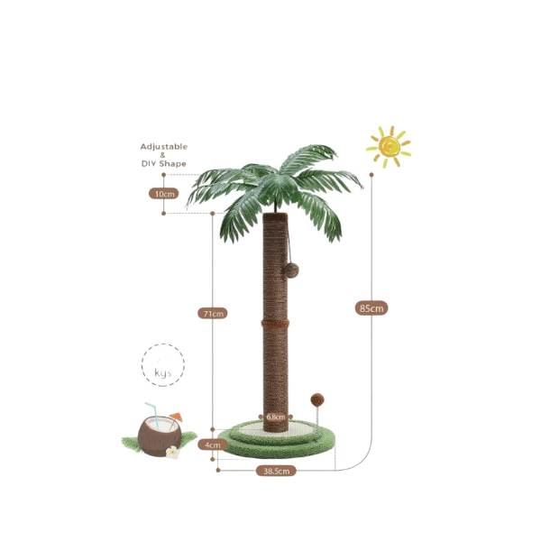 Pawz Road Coconut Palm Cat Scratching Post