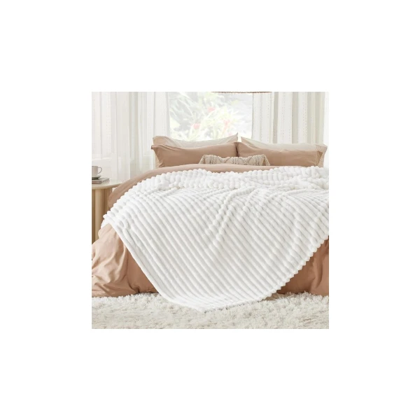 Bedsure Fluffy Fleece Throw Blanket for Sofa