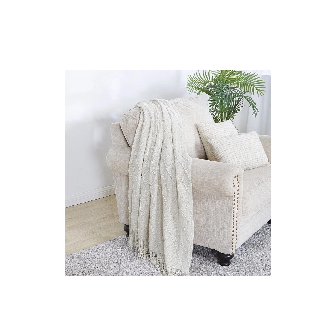 Bourina textured Throw Blanket for Sofa