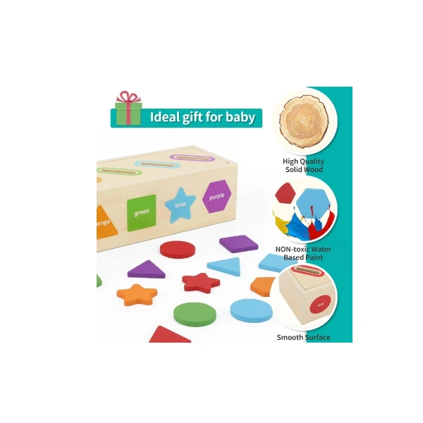 KMTJT Montessori Toys for 2 Year Old | Color Sorting & Stacking Matching Toys 