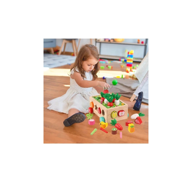  Montessori Wooden Farm Orchard Intelligence Car