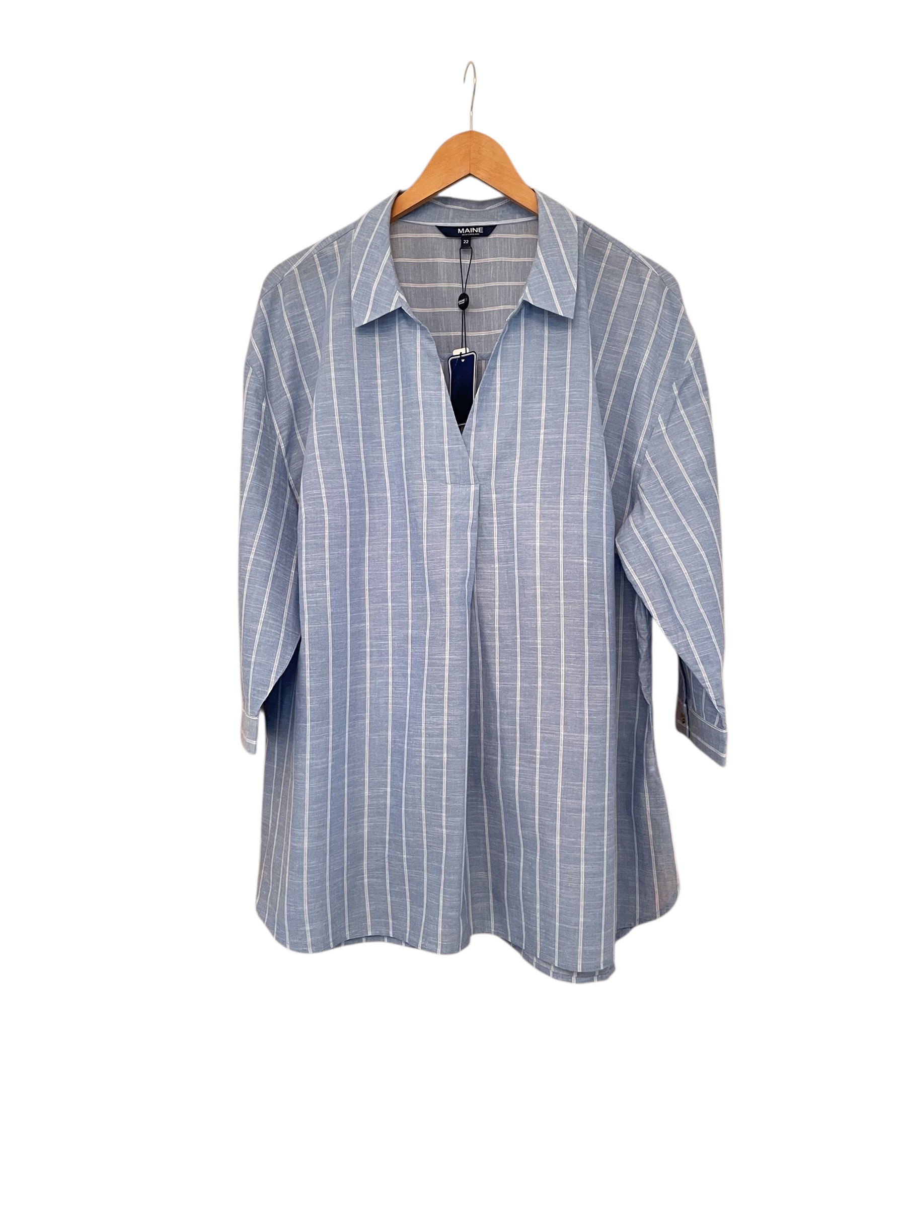 Maine Women’s Blue Striped Shirt