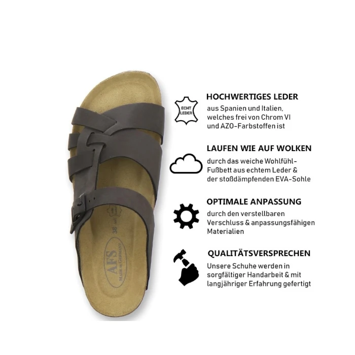 AFS Shoes Comfortable Women's Leather Mules