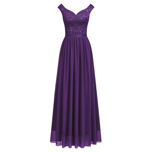 MIUSOL Women's Sequin Lace Chiffon Dress