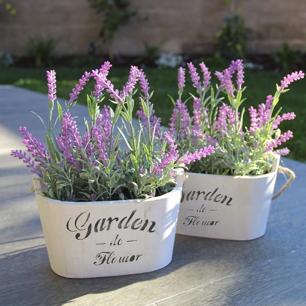Lavender Faux Flower Pots