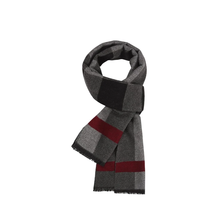 Niwicee Men's Scarf Winter Warm Plaid Check Scarves Long