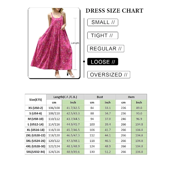 YESNO Women Casual Loose Bohemian Floral Print Dresses