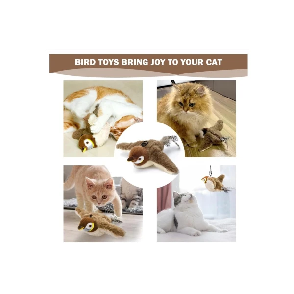 Nepfaivy Cat Toys Flapping Bird 