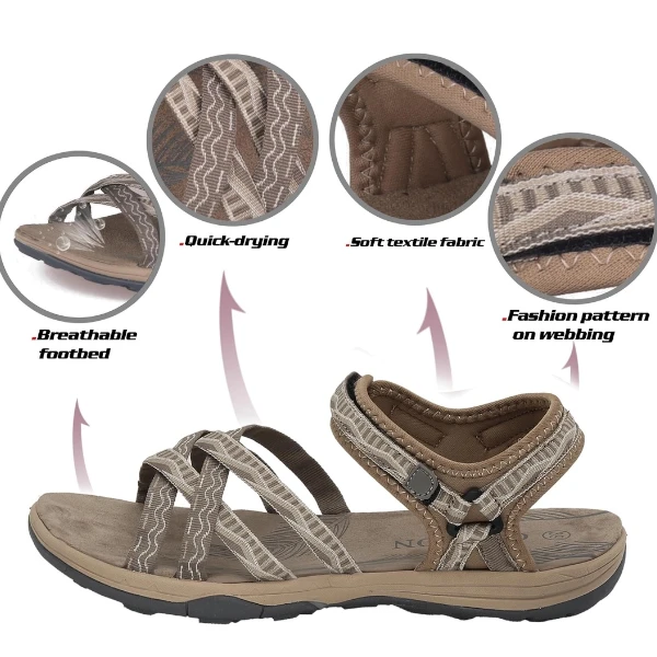 GRITION Women Hiking Sandals
