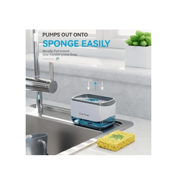 ThinkTex Kitchen Sink Soap Dispenser with Sponge Holder