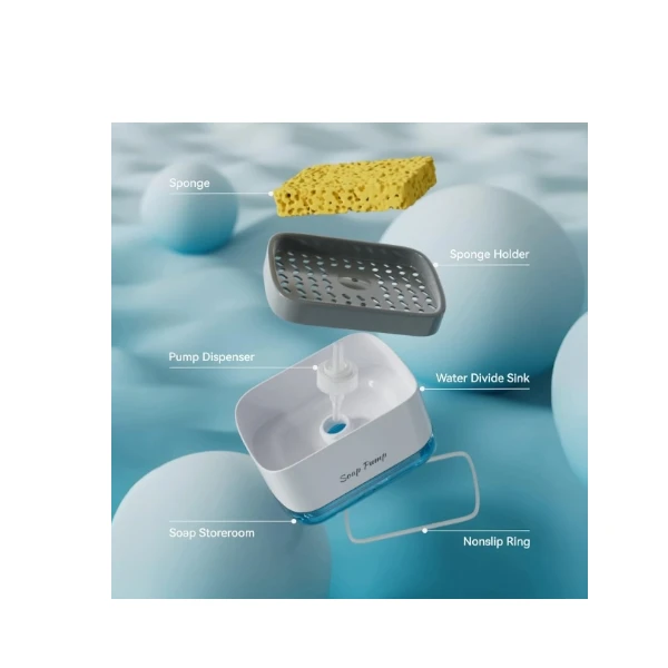 ThinkTex Kitchen Sink Soap Dispenser with Sponge Holder
