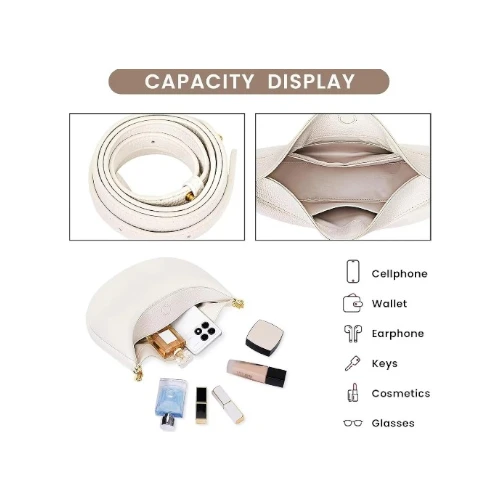 Tabeskly Half Moon Crescent Cross Body Bag 