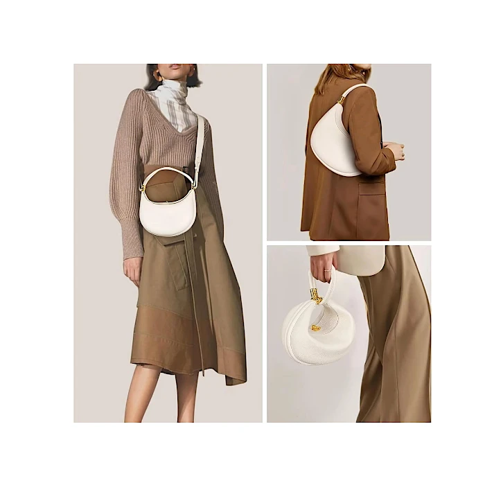 Tabeskly Half Moon Crescent Cross Body Bag 