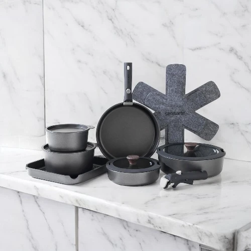 Sensarte 17 Piece Pots and Pans Set