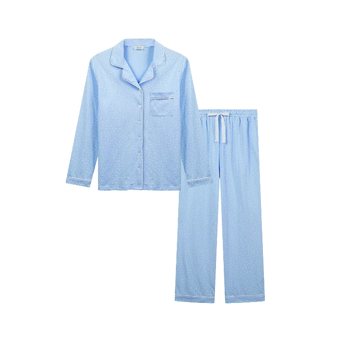  Amorbella Women's Button Down Polka Dots Pyjama Sets