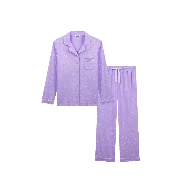  Amorbella Women's Button Down Polka Dots Pyjama Sets