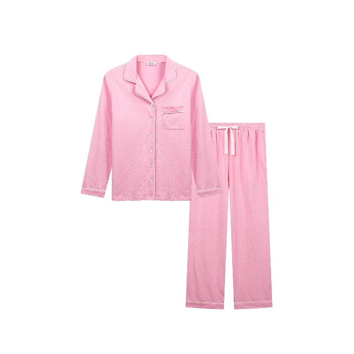  Amorbella Women's Button Down Polka Dots Pyjama Sets