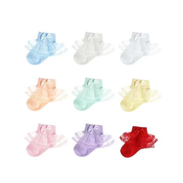FRIUSATE Baby Girl Frilly Socks