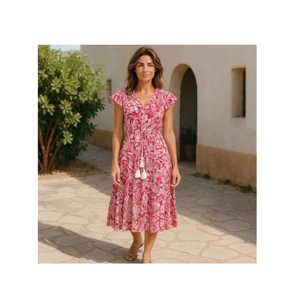 Grace Karin Women's Summer Floral Tiered Midi Dress
