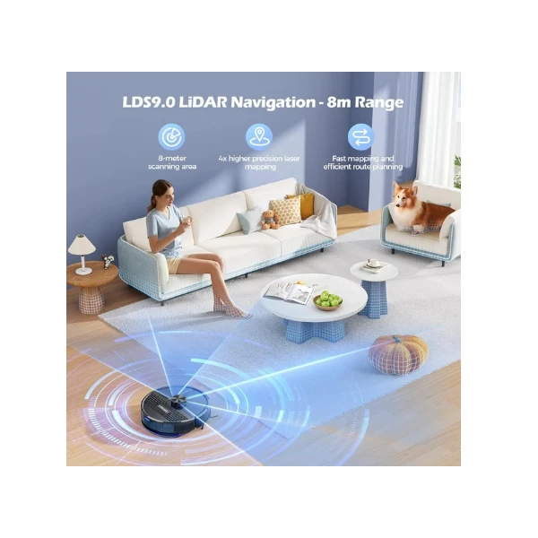 Lubluelu Robot Vacuum Cleaner with Mop 4500Pa