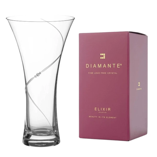 Diamante Swarovski Hollow Sided Trumpet Vase 