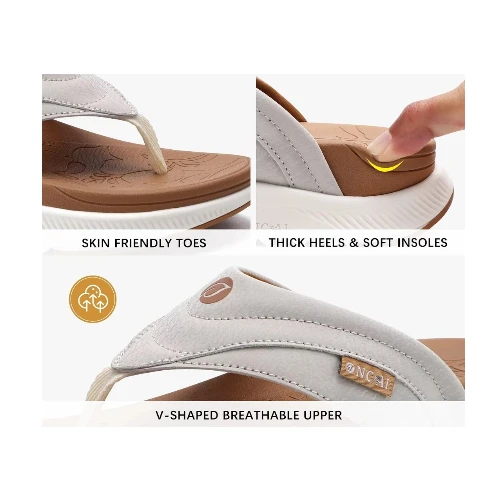 ONCAI Women's Orthotic Cushion Flip Flops Recovery Walking Sandals for Women 