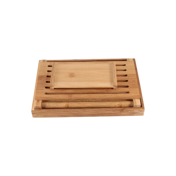 MAHIONG Foldable Adjustable Bamboo Bread Slicer