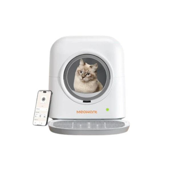 Self Cleaning Cat Litter Tray Automatic Enclosed Toilet – White XL