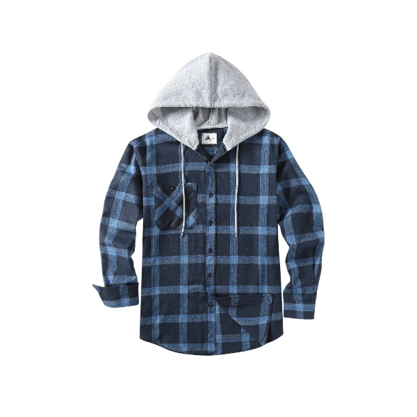 JACKETOWN Plaid Casual Sweatshirt Hoodie Long Sleeve