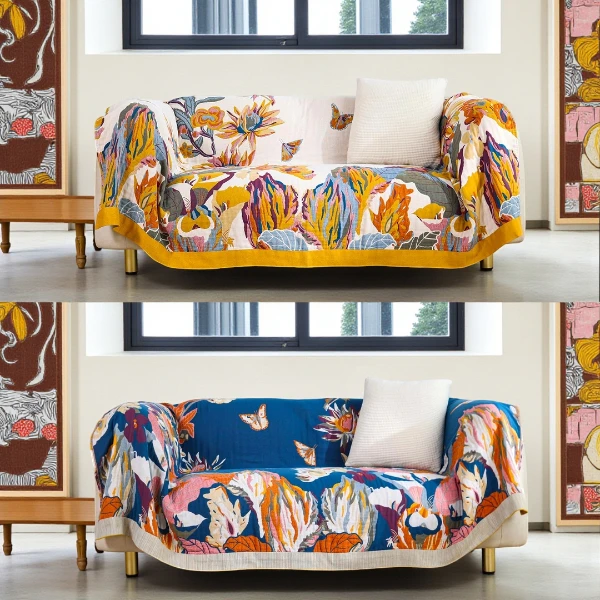 VANJOROY Bohemian Sofa Large Bed Throw Blanket