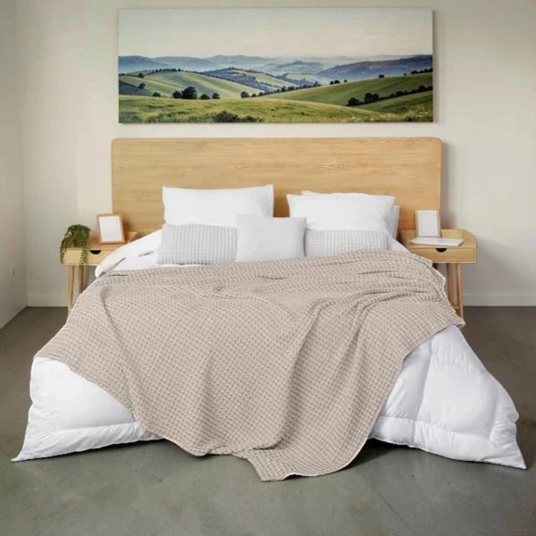 Utopia Bedding Cotton Waffle Blanket 300 GSM Soft Lightweight Breathable Bed Blanket 