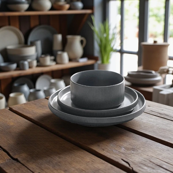 Richmount Star Plates and Bowls Stoneware Set