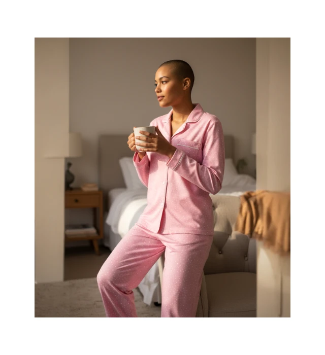  Amorbella Women's Button Down Polka Dots Pyjama Sets