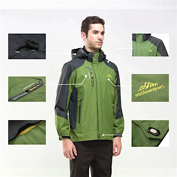 YSENTO Men's Lightweight Waterproof Jacket 