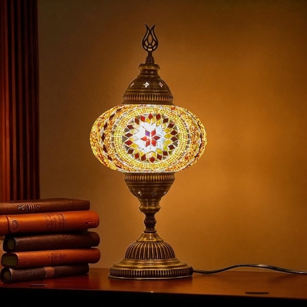 DEMMEX Turkish Moroccan Mosaic Table Lamp