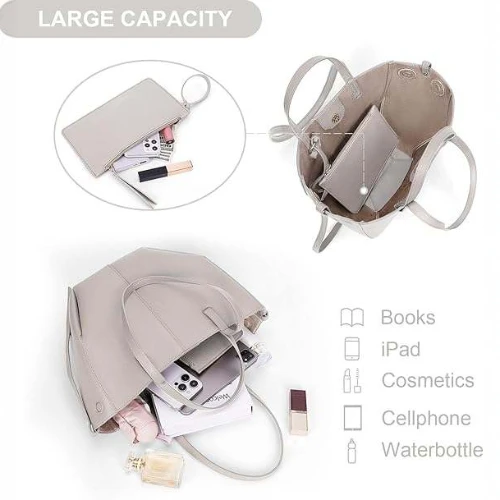 ACUYE Leather Tote Bag for Women Crescent Shoulder Bag